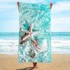 Zeester Schelp Waterrimpeling Print Strandlaken Polyester Zacht Sneldrogend Grote Badhanddoek Zomer Zwembad Surfen Plaid