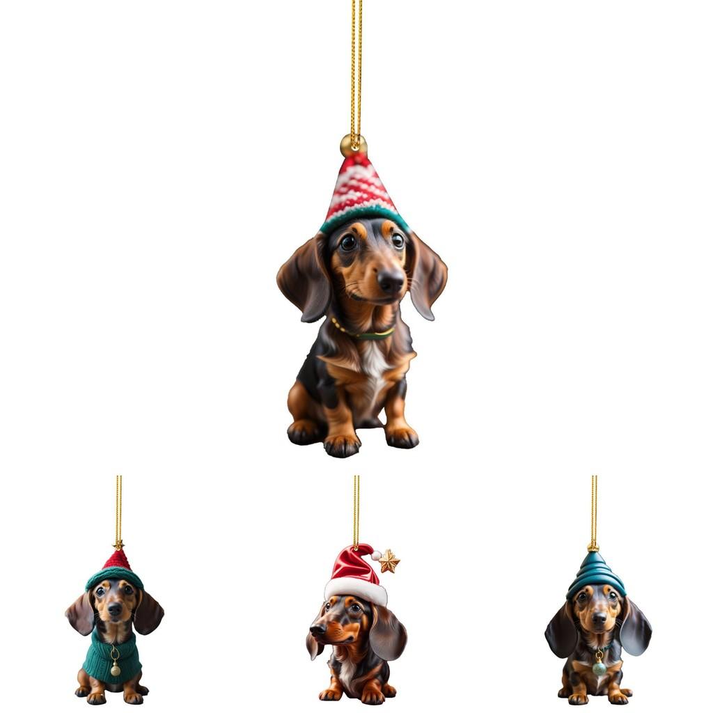 Festlig Akryl Tax Hängprydnad för Bil Nyckfull Inredningsdekoration Till Jul