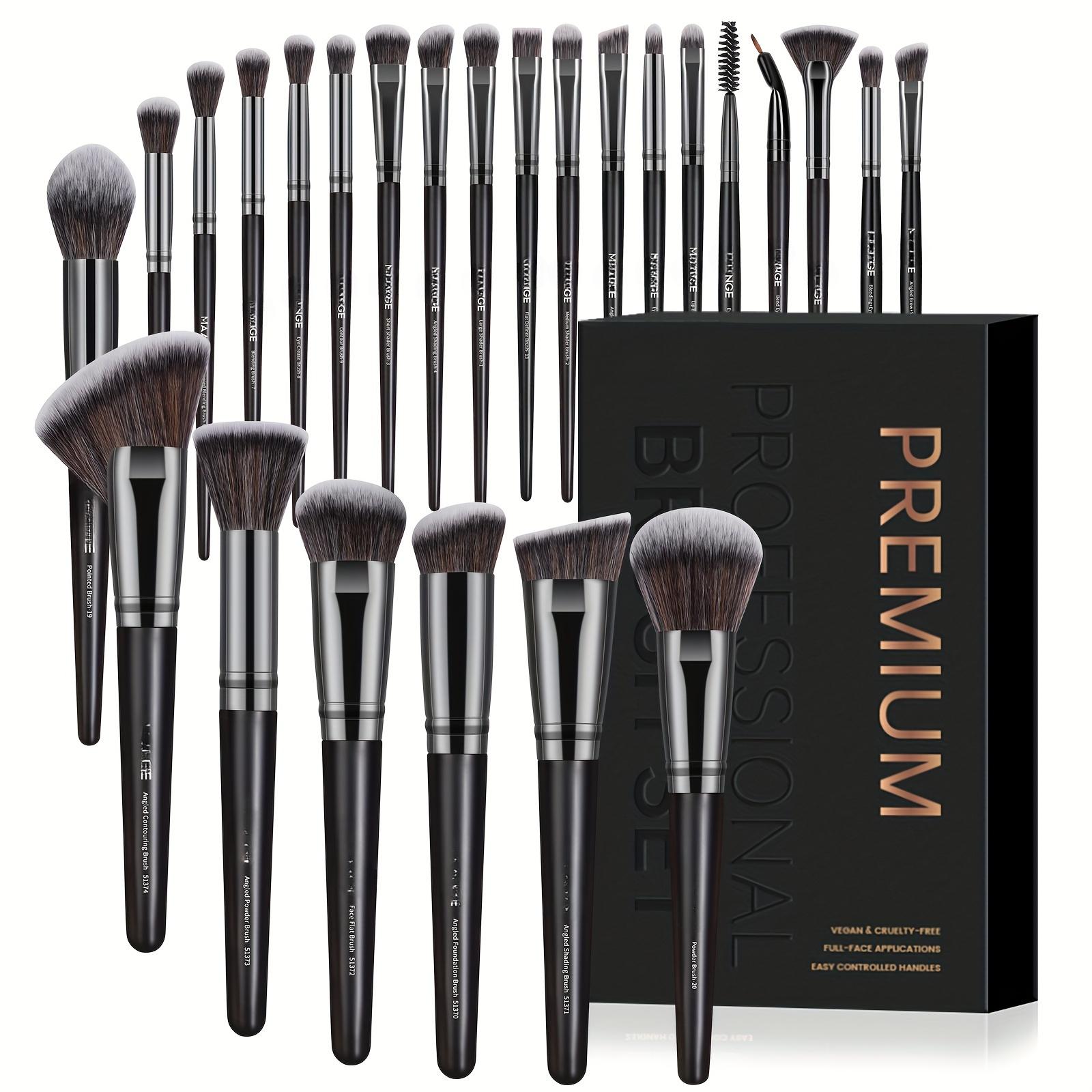 

Набор из 25 кистей для макияжа, кисть для румян, кисть для тональной основы, кисть для теней для век, полный набор кистей для консилера, полный набор профессиональных инструментов для макияжа чёрный