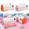 Organizer Double Zipper Handbags Makeup Pouch Big Pen Bag Astronaut Pencil Case Cosmetic Storage