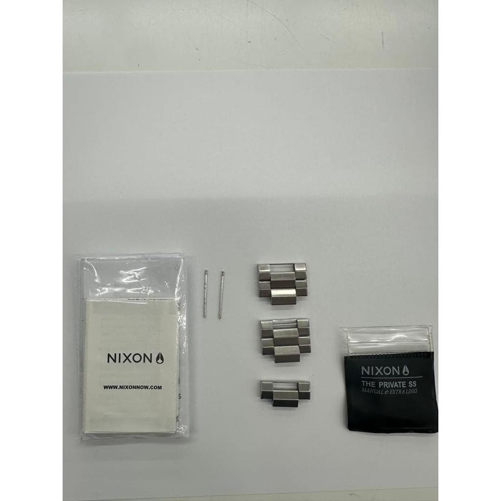 Used NIXON THE PRIVATE watch 100M waterproof box with warranty card and frame