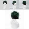 Premium Quality Anime My Hero Academia Deku Izuku Midoriya Short Cosplay Wig In Green With Black