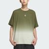 Adidas Originals Gradient Design Casual Crew Neck Short Sleeve Printed T-Shirt Unisex Tops Olive Green JG1523