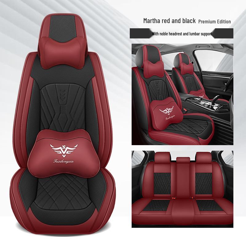 Universal Leather Car Seat Cushion: Durable, Full Wrap, All-Season Cover for Small Cars, SUVs, and Sedans