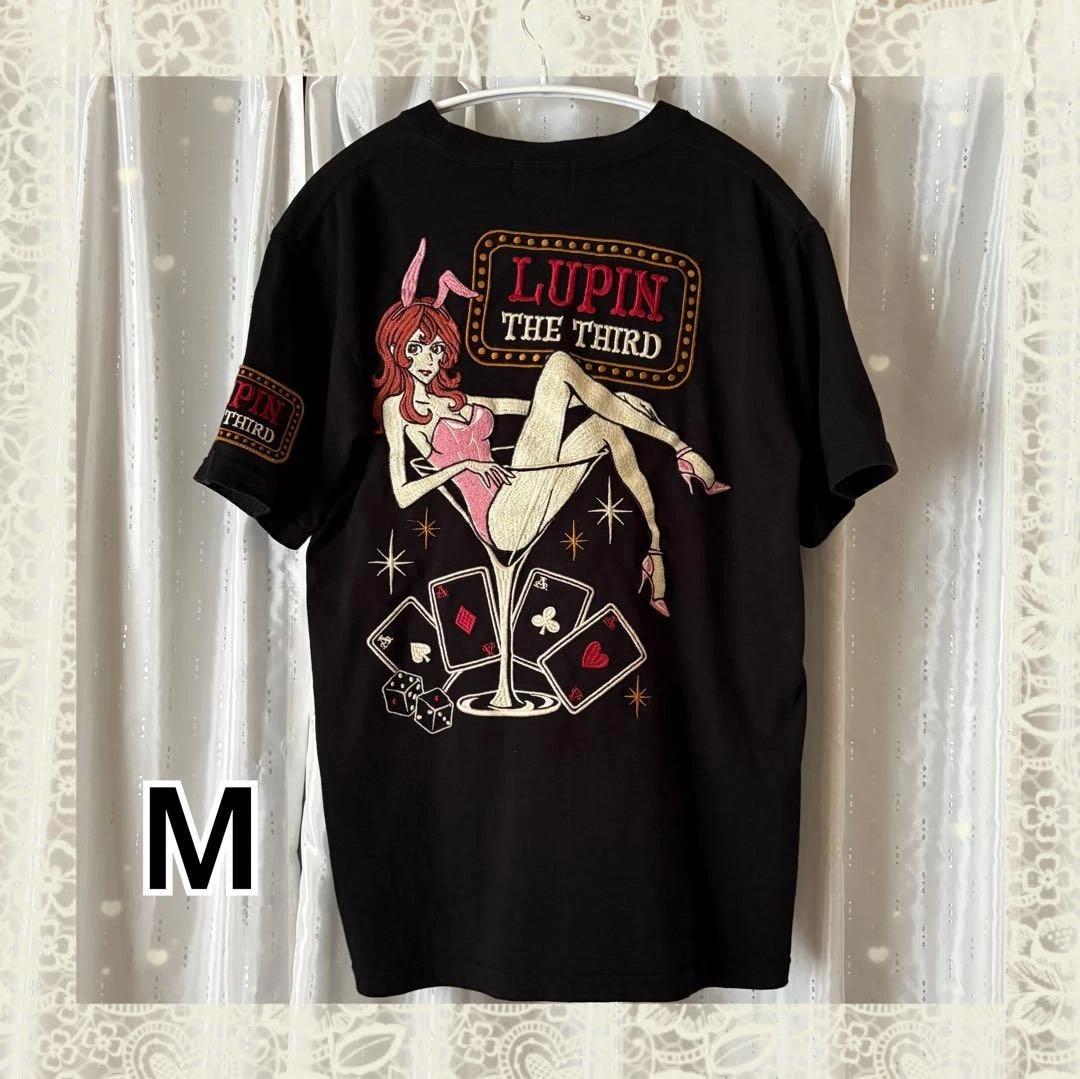 Lupin the Third Lupin 50th Anniversary Tee Shirt Black M Embroidered Back S