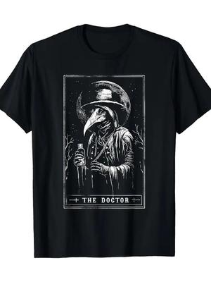 Pestarzt Tarotkarte Shirt Horror Tod Okkult Satanisches T-Shirt