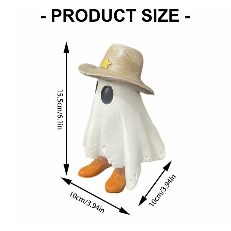 Ghostly Western Figure Festival Resin Sculpture For Themed Decoration And Collections J0MC