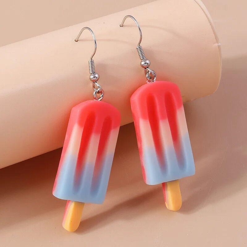 New Cute Resin Simulation Food Earrings for Women 3D Popsicle Ice Cream Drop Earrings Girl Kids Jewelry Gifts