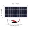 Solarpanel 10W 12V Polysilizium Epoxidpaneele Tragbare Solarzelle DIY 250x120mm zum Laden von 9-12V Batterien für den Außenbereich