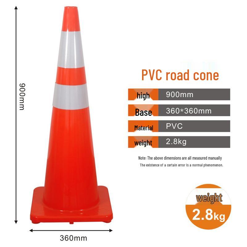 Reflective 70cm Rubber Traffic Cone - Road Safety Construction Warning Bollard
