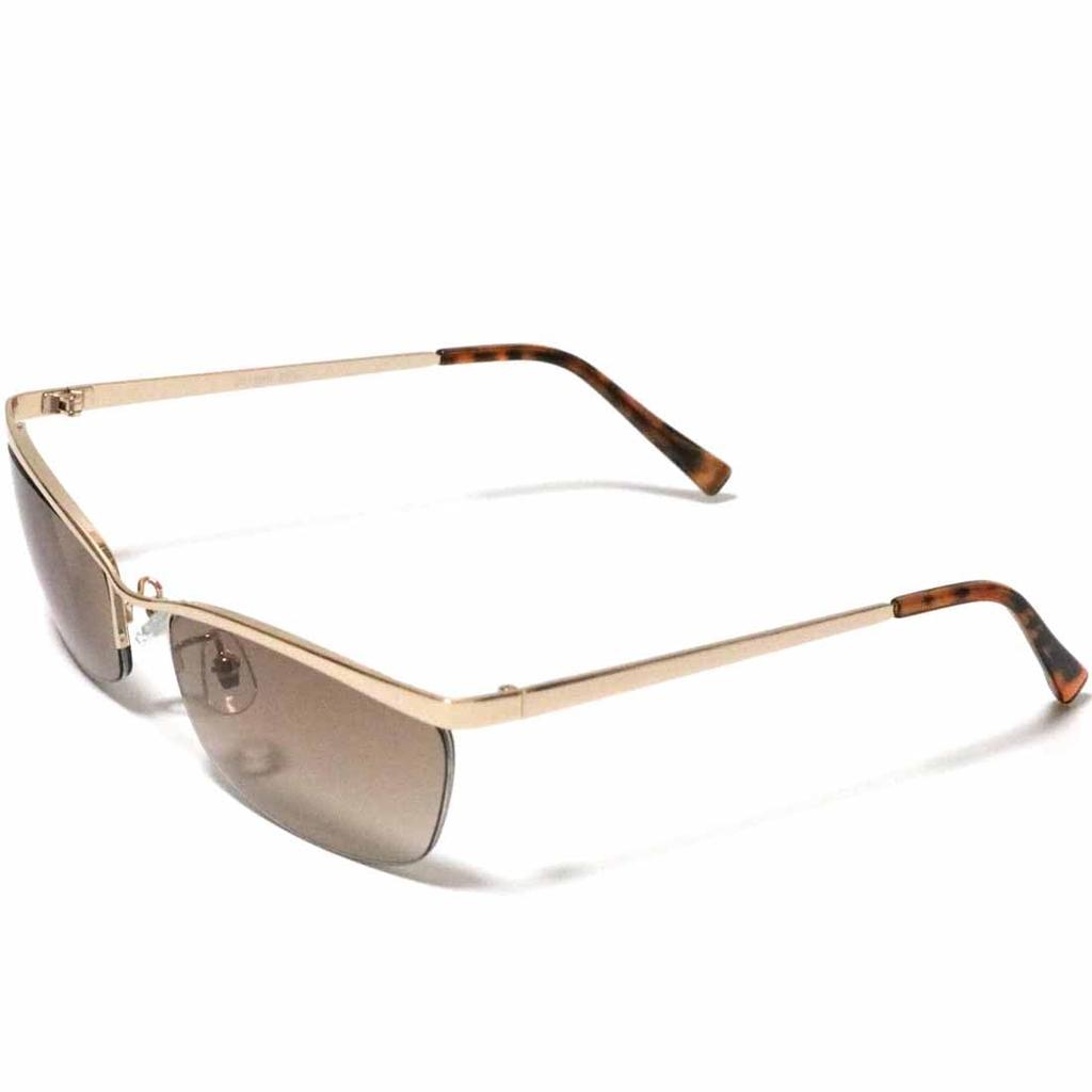 Gold x Brown HF Fashion Glasses Clear Colored UV Popular [Berkuto] (Non-prescription) Stylish, Round, Lenses, Lenses, Small, Large, Lightweight,