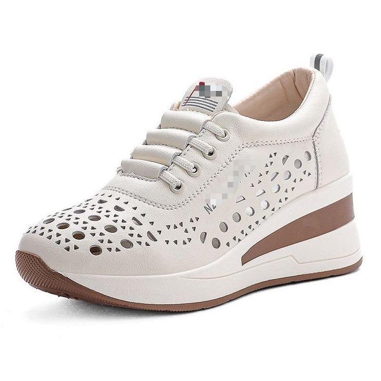 Hollow breathable perforated women's 2026 summer new comfortable elastic casual shoes, lazy walking sandals