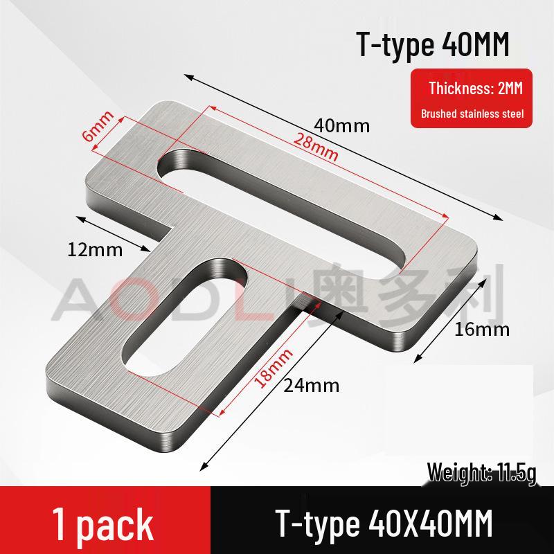 Stainless Steel 90° Movable L-Shaped Corner Bracket with Long Hole for Shelf Support