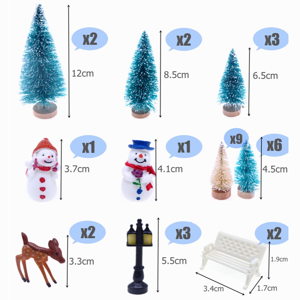 Cross-Border Dollhouse Miniature Christmas Jute Tree Ornaments