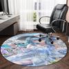 1pc Genshin Impact Furina1 Print Round Carpet Chair Round Carpet Suitable for Bedroom Living Room Home Decorative Carpet