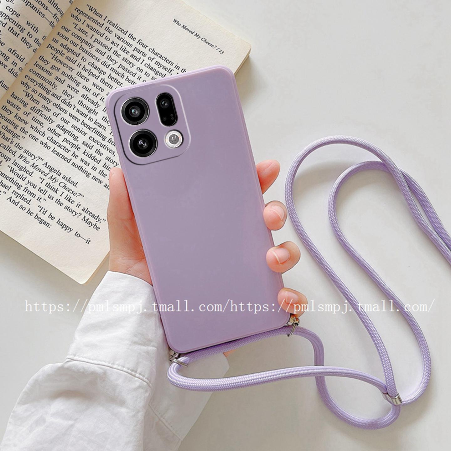 Children Clothing Yulin-001 Case For Oppo Find X9 Pro X 9 Crossbody Necklace Strap Cord Lanyard Soft Case For Find X9pro Camera Protect Silicone Cover Shell