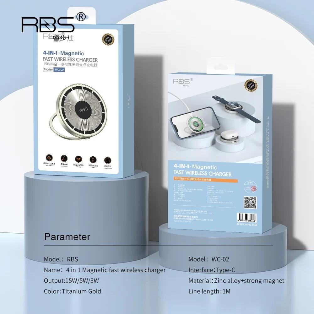 

15 Вт Многофункциональное зарядное устройство 4 в 1 Магнитное беспроводное быстрое зарядное устройство с держателем для телефона Телефон Часы Наушники Адаптер Зарядное устройство