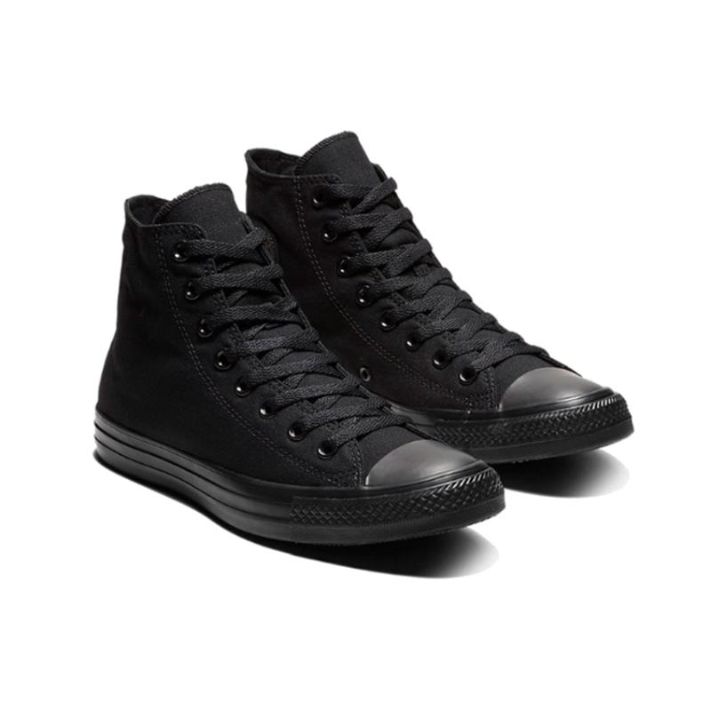 Converse Chuck Taylor All Star Mono Canvas Hi Comfortable Simple High-top Canvas Shoes Unisex Black