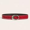Wide Version American Retro Belt Rivets Waist Belt Personality Women Niche Belts  For Jeans,Skirt
