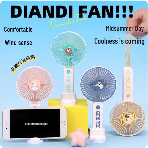 Drip 8128 Cartoon Mini USB Fan - Portable, Strong Wind, Outdoor Use