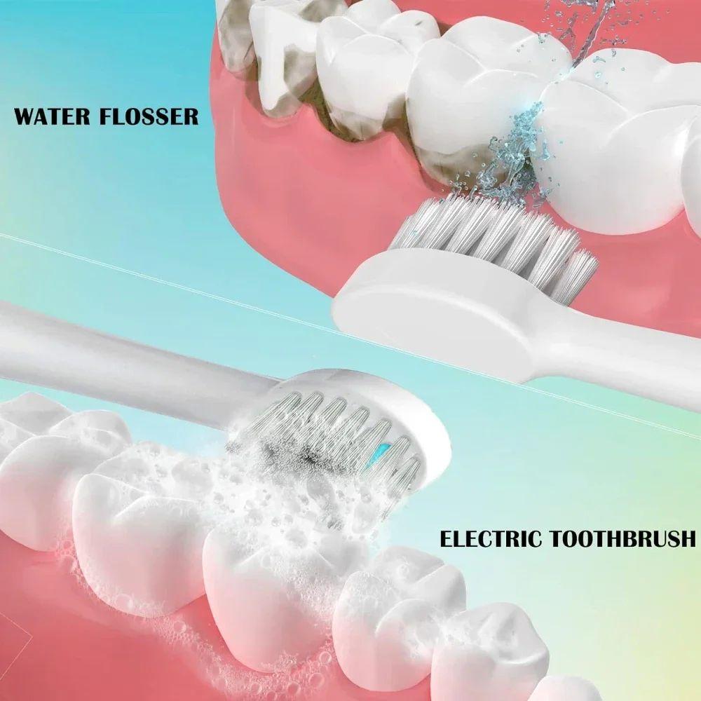 Replacement Brush Head for Waterpik Sonic-fusion 2.0 Toothbrush, Compact, White, Pack of 3, Soft Bristles