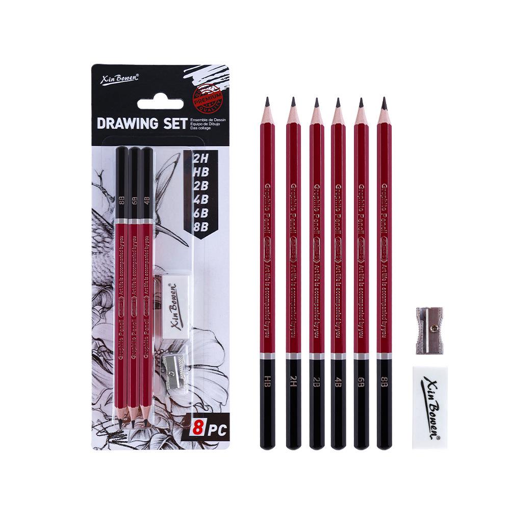 Grenzüberschreitendes Kunst-Holzkohle-Skizzierstift-Set - Weiche, Mittlere, Harte Varianten