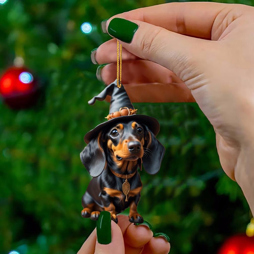 Hanging Pendant Car Xmas Tree Ornament Dog Ornaments Hanging Dog Hanging Pendant For Pet Lovers Christmas Seasonal Display