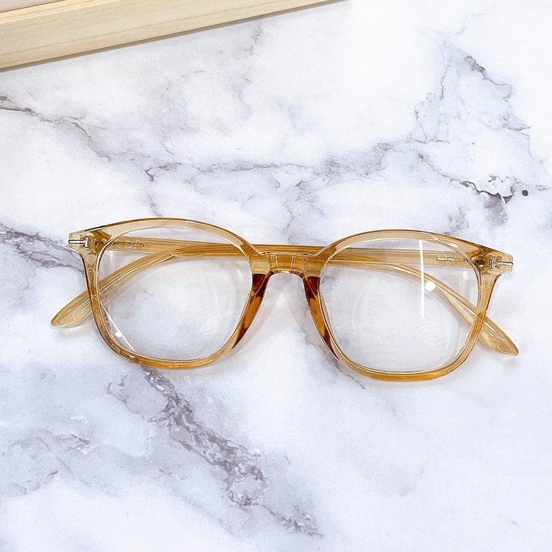 Round Tr Retro Classic Glasses Frame For Men And Women, Cool And Indifferent Style, Bare-Faced Big Face Flattering Small Glasses