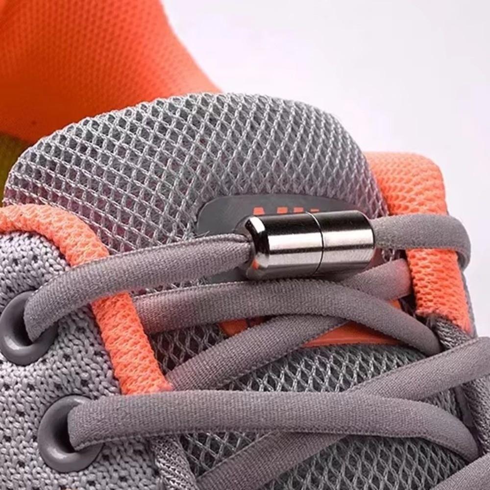 New Semicircle No Tie Shoelaces Elastic Metal Lock Lazy Laces Adjustable One Size Fits All Shoe Rope Shoes Accessories