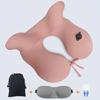 Portable Inflatable U-shaped Travel Neck Pillow Set