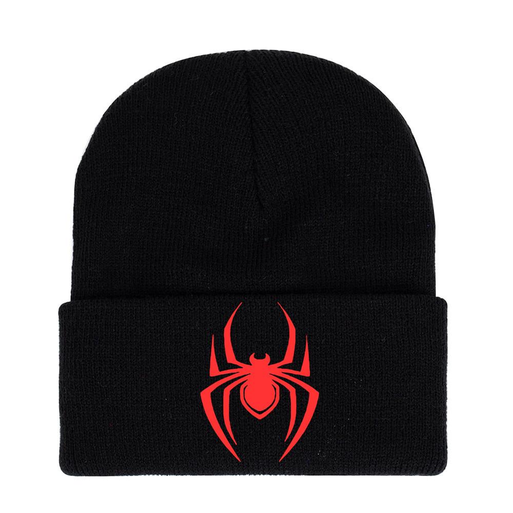 Spiderman Batman Knit Beanie Acrylic Thermal Rolled Brim Winter Hat For Adults Fans
