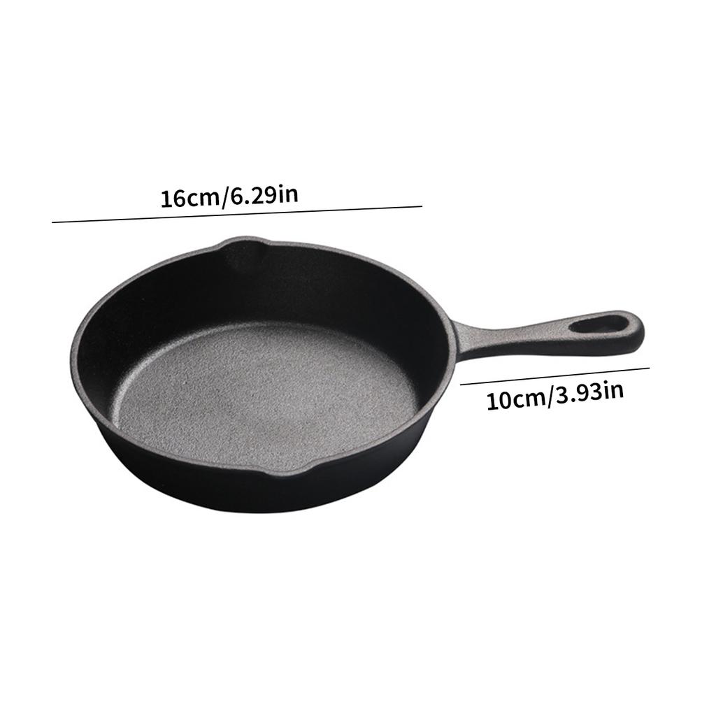 מחבת יציקה עם פיה לטפטוף, מתובלת מראש, בטוחה לתנור, כלי בישול לקמפינג, לשימוש פנימי וחיצוני