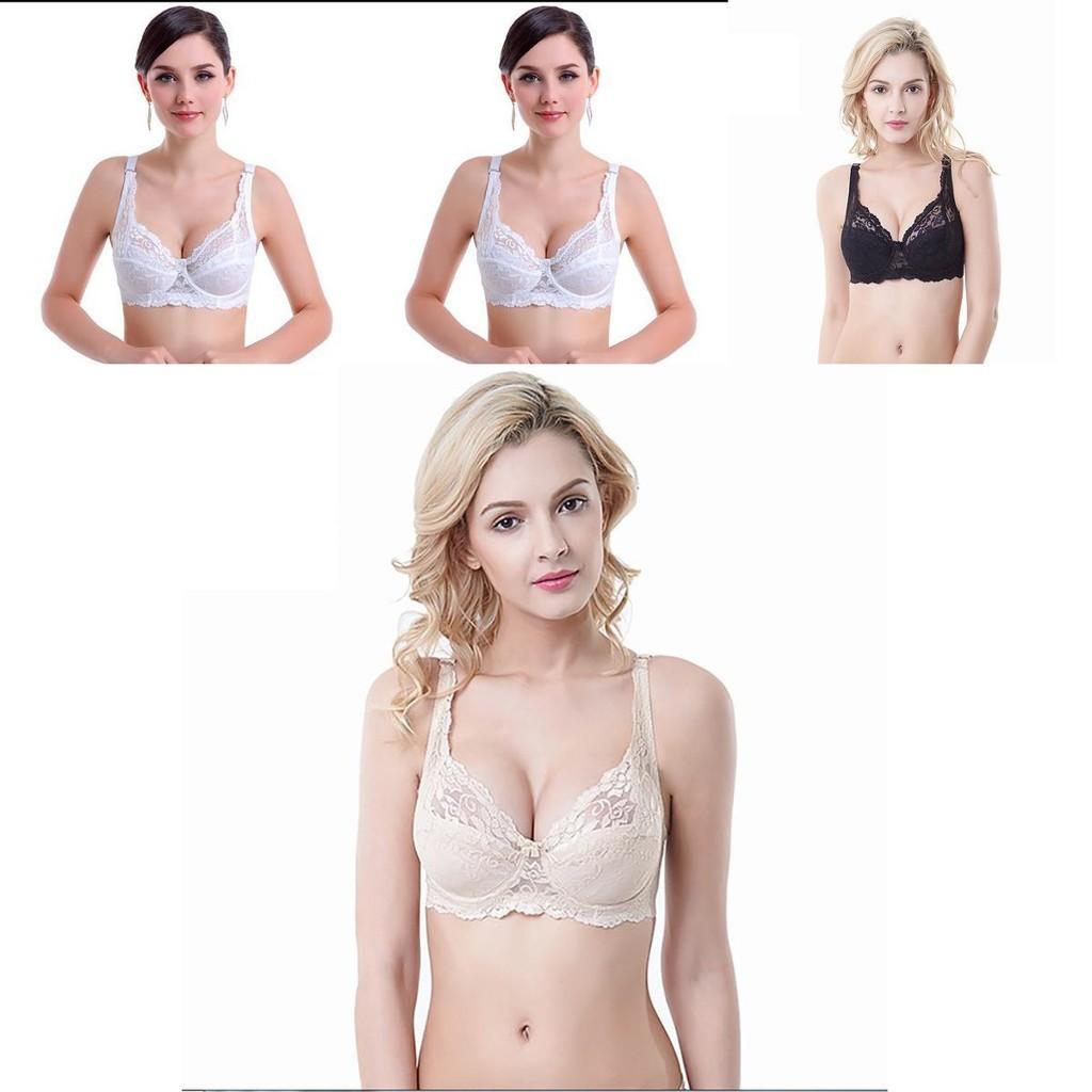 Eleganter Damen-Vollschalen-BH in Übergröße mit Spitze und verstellbaren Trägern