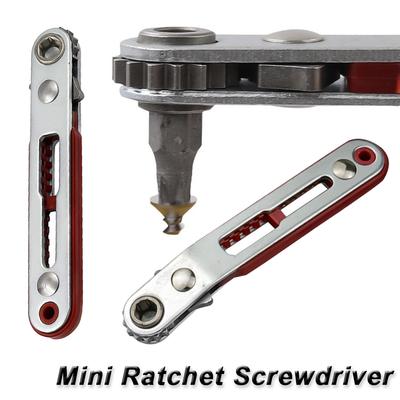 Multifunctional Bidirectional Ratchet Flat Head Elbow Flat Screwdriver Ratchet Wrench Cross-shaped Hexagonal Slotted Tool