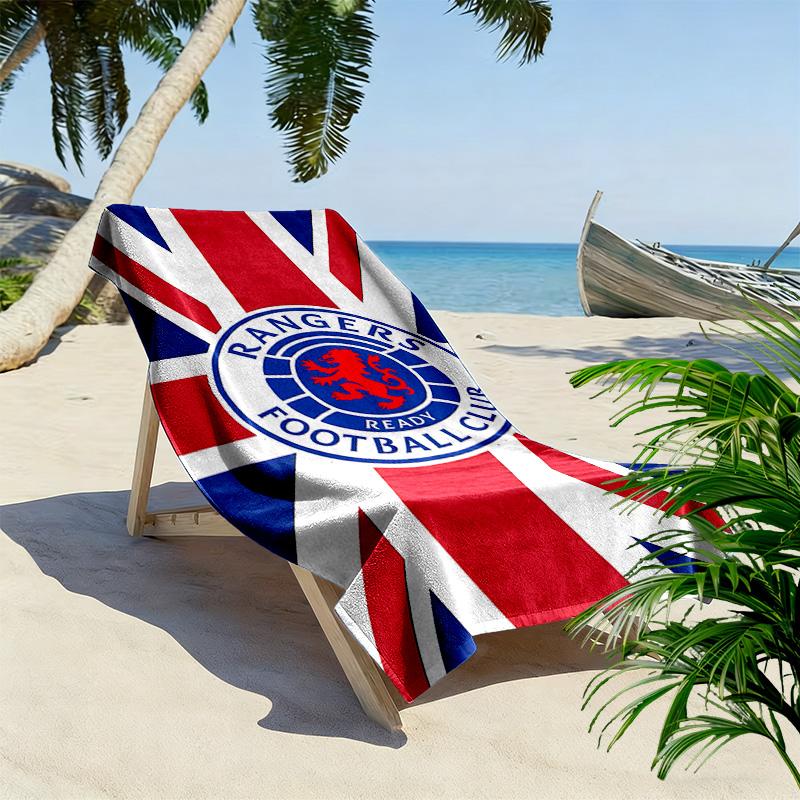 Rangers F.C. Druck Strandtuch, Großes Weiches Schnelltrocknendes Handtuch für Strand Camping Schwimmen