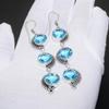 Swiss Blue Topaz Gemstone Handmade 925 Sterling Silver Earring Swiss Blue Topaz Earring For Women Jewelry For Gifts Handcrafted Jewelry Earring