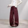 ICH MODE Pine Tea Cocoa Women's Wide-Leg Casual Pants