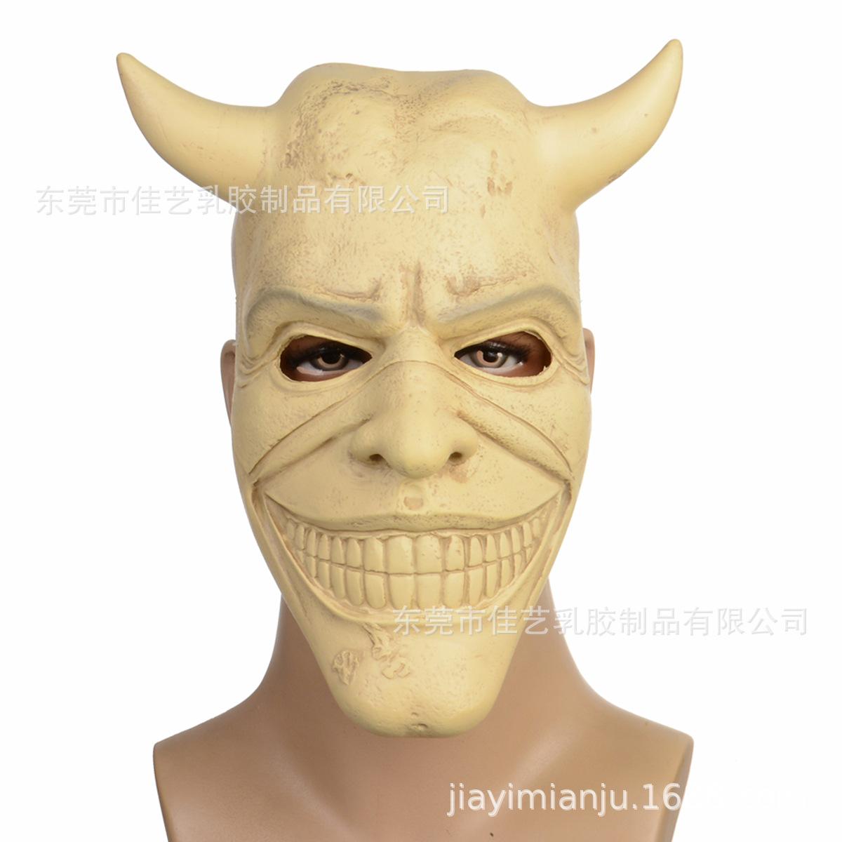 New Horror Movie Black Telephone the black phone Latex half-face mask hood Black telephone half-face