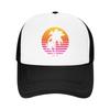 Fashion Synthwave Sunset Mesh Baseball Cap Casual Denim Hat Sun Visor Cap