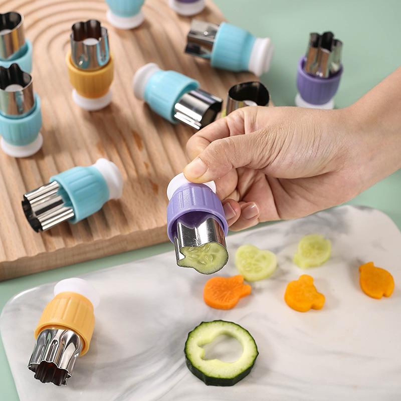 Baked Fruit Flower Cutter Butterfly Face Mold Household Pressed Stainless Steel Fruit and Vegetable Biscuit Baby Food