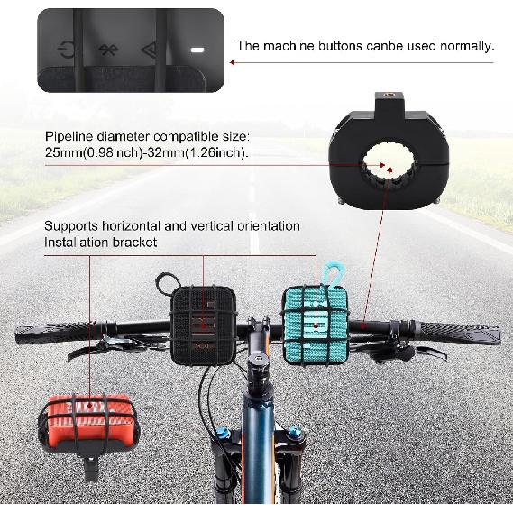 Подходит для Bluetooth-динамика JBL GO 4/GO 3/GO 2, Жесткий пластик ABS+PC, Незаменим для путешествий на открытом воздухе, Универсальный фиксирующий кронштейн для велосипеда