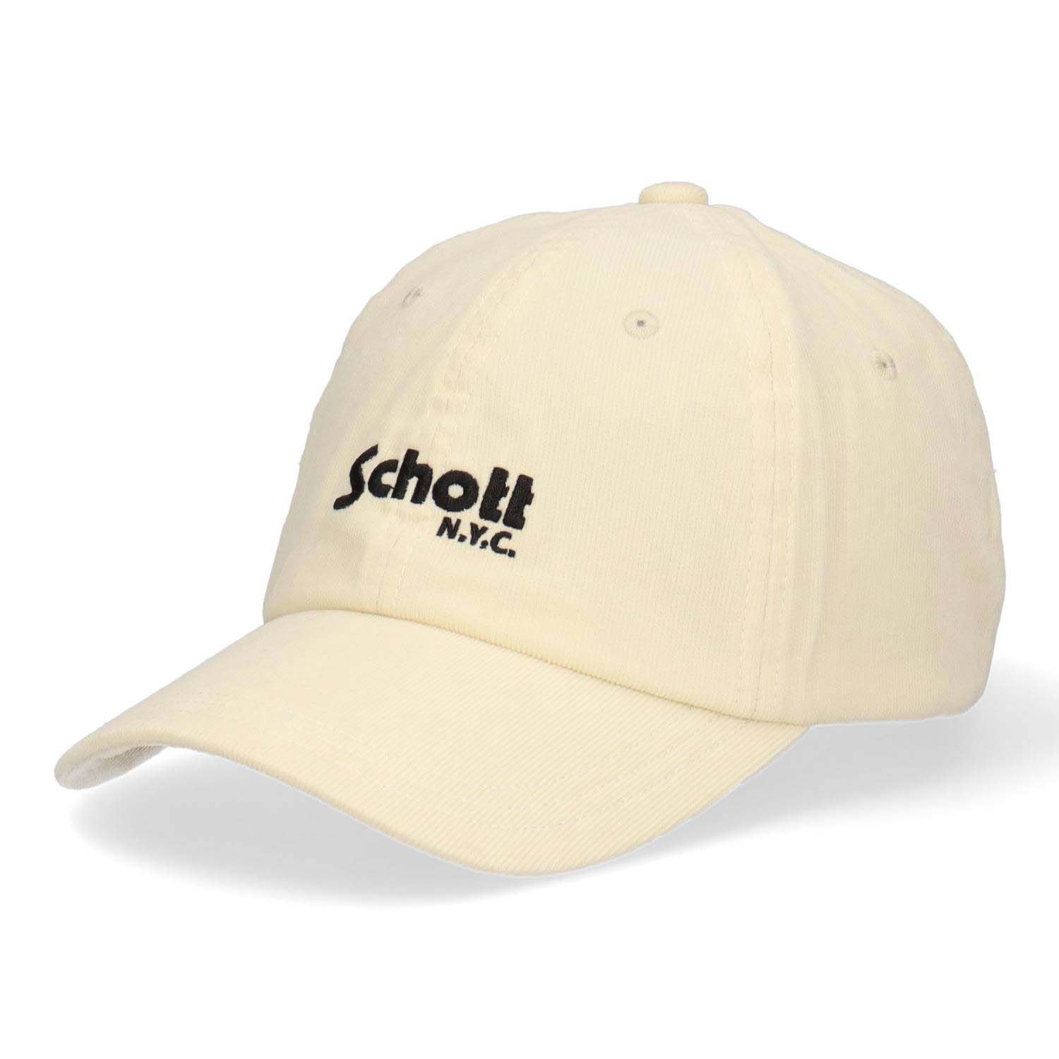 

Кепка Schott Basic Logo из вельвета (белый)