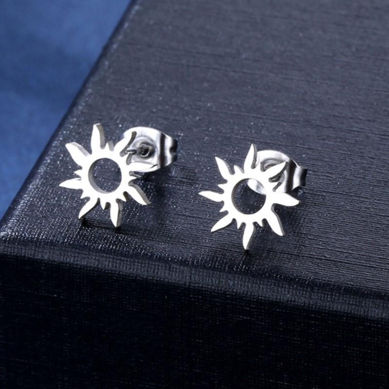 316L Stainless Steel Sun Totem Stud Earrings for Women Classic Earring Jewelry Gifts
