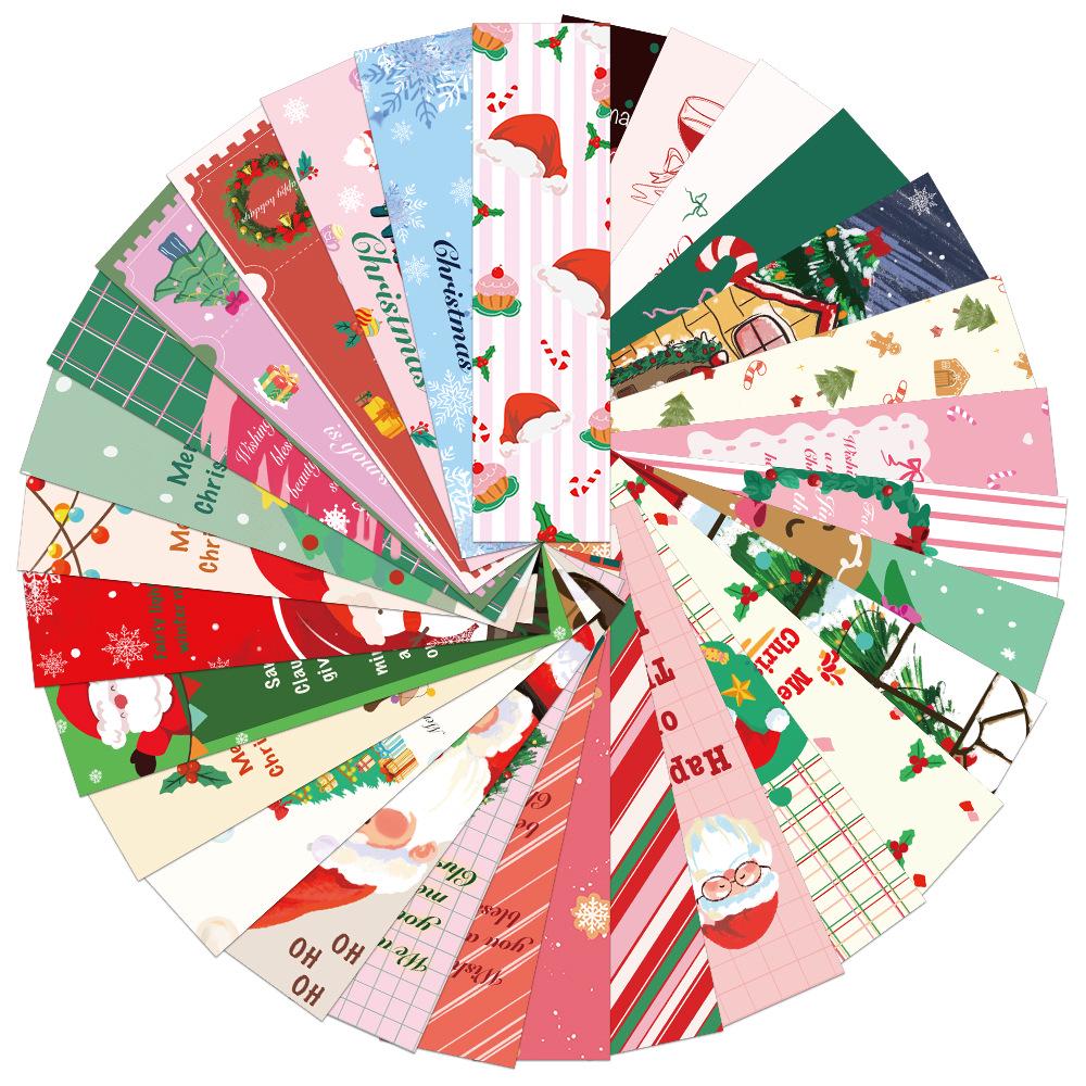 

30 Christmas Cartoon Bookmark Cards - Set for Students & DIY Gifts