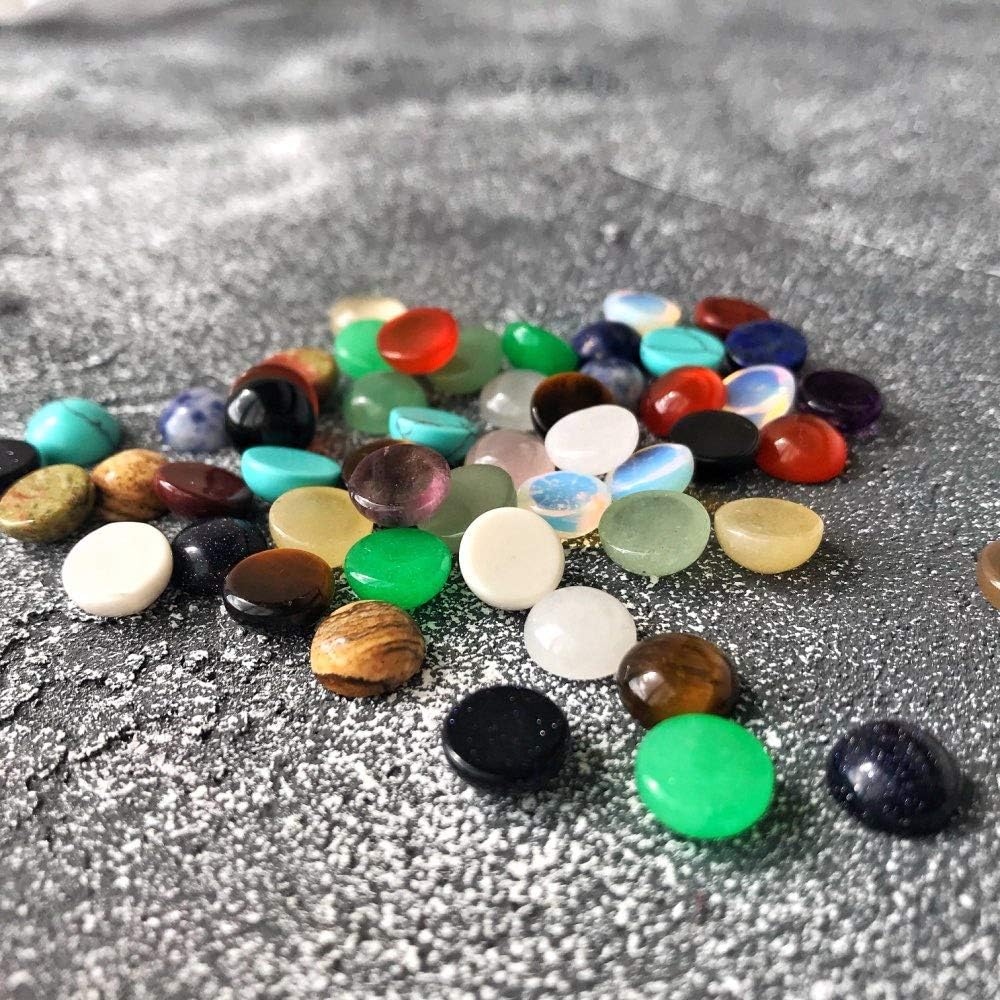 Natural Stones Cabochon 4 6 10 12 14 16 18 20 MM Round No Hole for Making Jewelry