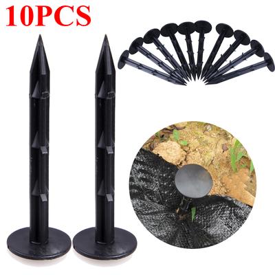 10 Pcs Black Plastic Mulch Film Mulching Nail Gardening Fixing Tools