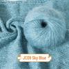 Medium-Thick Sparkly Mohair & Wool Soft Hand-Knitting Yarn Skein