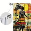 Artistic Panels African Primitive Tribal Decoration Semi Curtain Half Suitable Home Decorative Curtains Light Blocking Made Of Polyester