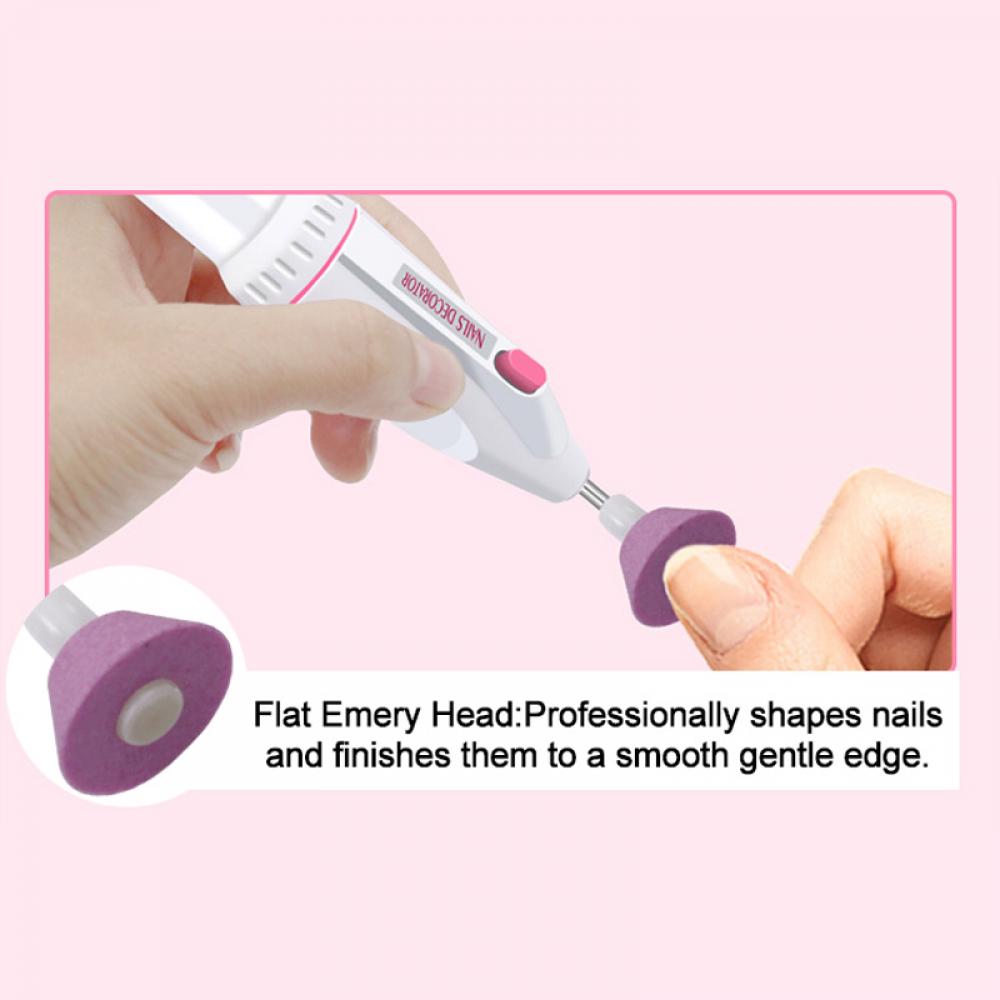 Tragbares 5-in-1-Set für elektrische Nagelbohrer, Akku, Maniküre, Pediküre, Schleifen, Polieren, persönliches Maniküre- und Pediküre-Set