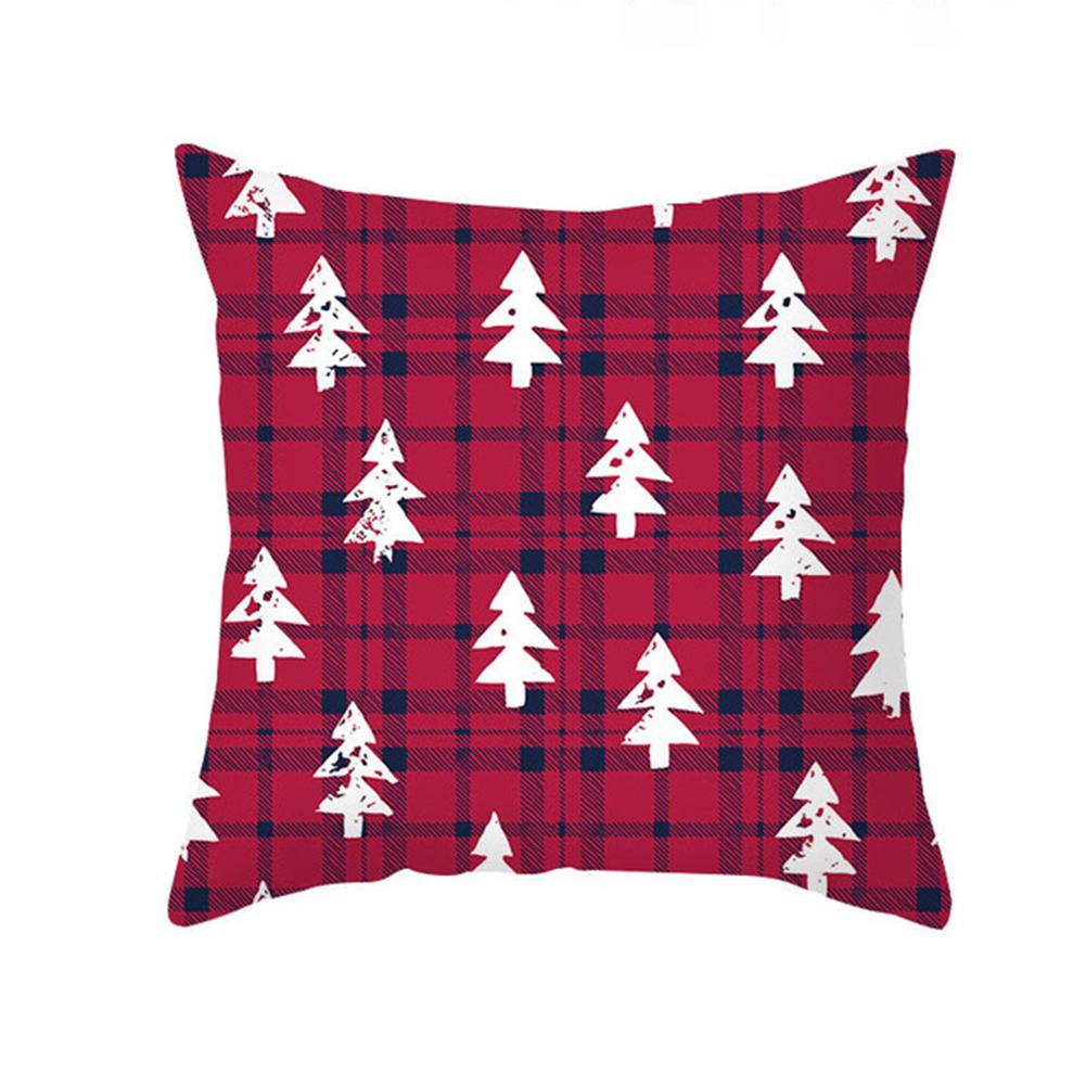 Vánoční Santa Elk Potisk Potah na polštář Domácí Obývací pokoj Pohovka Dekorace do auta Polyester Povlak na polštář 45x45cm